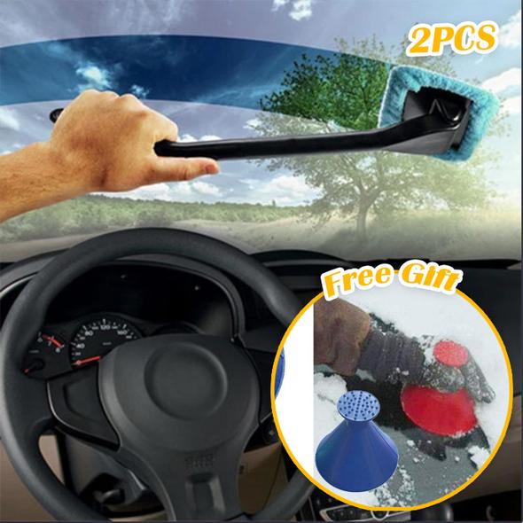 Microfiber Car Window Cleaner---Magical Car Ice Scraper Free Gift！